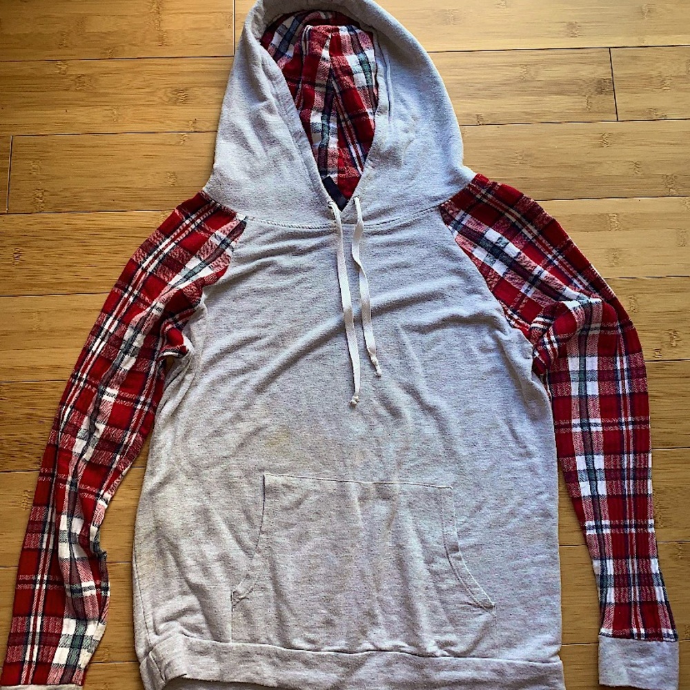 plaid hoodie